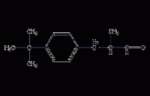 3-(4-叔丁基苯基)-2-异丁醛结构式