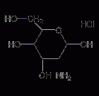 D-(+)-葡糖胺盐酸盐结构式