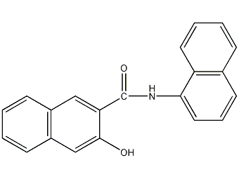 3-羟基-n-(1-萘基)-2-萘甲酰胺结构式