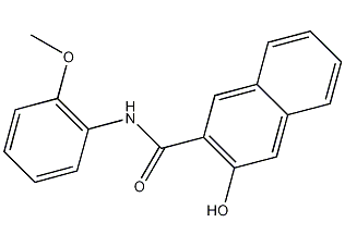 3-羟基-n-(2-甲氧基基)-2-萘甲酰胺结构式