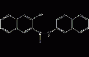 N-2-萘基-3-羟基-2-萘甲酰胺结构式